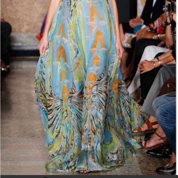Emilio Pucci Runway Ready To Wear Silk Chiffon Maxi Dress - Picture 12 of 16